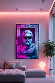 Wallity Pintura Decorativa de Vidrio Templado Multicolor 70 x 100 cm